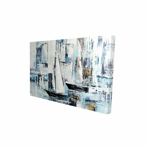 Fondo 20 x 30 in. Abstract Shapes & Boats-Print on Canvas FO2791103